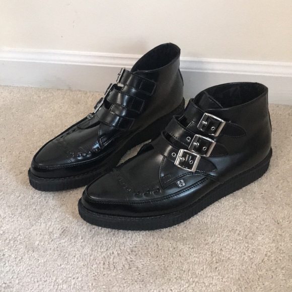 T.U.K 3-buckle Pointed Creepers Platforms boots - Picture 6 of 16